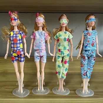 1 Komplet Lutkarske Pidžama ručni rad + maska za oči, Casual Odjeća za Djevojčice, Pribor za lutke, Igračke na Dar
