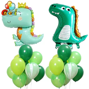11 kom./lot, Slatka balone iz Folije s dinosaura, Zelena Dinosaur, Ukras za rođendan, dječje igračke, Гелиевые Lopte, dječji tuš
