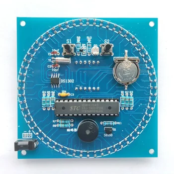 1PC DIY Rotirajući Digitalni Led Zaslon Alarm Modul Elektronski Digitalni Sat Kit 51 SCM Edukativne Naknada 5V DS1302