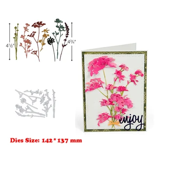 2022 Novi dolazak Proljetnih Poljsko Cvijeće Metalnih Reznih Marke za DIY Scrapbooking Izrada Kartice Cvjetnice Biljaka, Cvijeća Stabljike Šablone