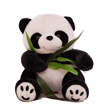 9-25 cm Slatka Panda Pliš Igračke S s bambusovim Lišćem Medvjed Jastuk Mekan Мультяшное Životinja Panda Punjena Ovjes Zabavna Igračka Lutka Dječji Darovi