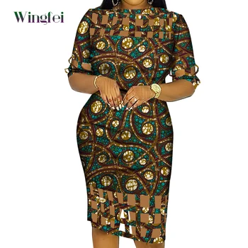 Afrička Odjeća za Žene, Haljine Дашики s po cijeloj površini Ankare, Ženske Večernje Haljine za Zabave, Elegantan Afrička Ženska Odjeća WY087
