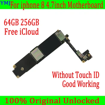 Besplatni icloud Za iphone 8 4,7-inčni matična ploča 64 GB i 256 GB sa/BEZ Touch ID Originalna otključavanje 100% Ispitano Dobro Radi Bez računa ID