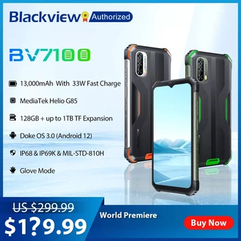 Blackview BV7100 Robustan Telefon 6 GB, 128 GB i Andriod 12 Helio G85 Восьмиядерный Mobilni Telefon 6,58 