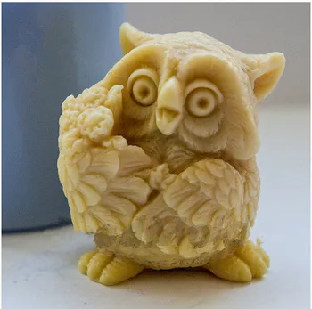 DIY Prodaju vrelu 3D sovu u obliku silikonske forme za sapun, obrazac za ukrašavanje torte kalup za sapun ručne izrade