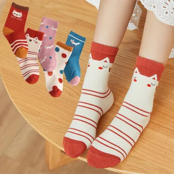 Dječje čarape jesen-zima s лисой u cijevi, dječji studentski dječje sportske čarape