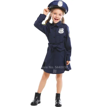 Dječji Kostimi Žena-policajaca Na Halloween, Dječja Karnevalska Zabava, Uniforma Policije Za Djevojčice, Kompleti Odjeće Za Косплея Policajaca