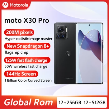 Globalna ugrađena memorija Motorola MOTO X30 Pro 5G Smartphone 200 Mp Trostruka skladište Snapdragon 8 + Gen 1 Восьмиядерный 144 Hz OLED zaslon 6,7 