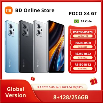 Globalna verzija POCO X4 GT 5G Smartphone 128 GB i 256 GB Svjetlinu 8100 144 Hz Dinamički Prekidač za Prikaz 64 Mp Trostruka Skladište 67 W Punjenje