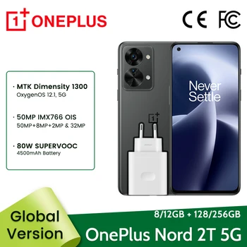 Globalna verzija smartphone OnePlus Nord 2T 2t 5G 8GB 128GB MTK Dimensity 1300 80 W SUPERVOOC Brzo punjenje 90 Hz AMOLED zaslon NFC