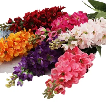 Jedan Svileni Delphinium Imitacija Живокости Zumbul je Cvijet za Vjenčanje Središnji Ukras Osnovna College Supermarket Ukrasno Cvijeće