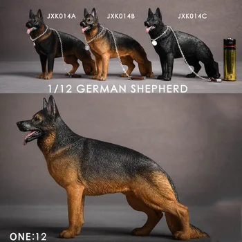 JXK014 Oko 12 cm 1/12 Skala Simulacija Životinja Njemački Ovčar je pas Model Igračke Za Figurice Scene uređenje doma