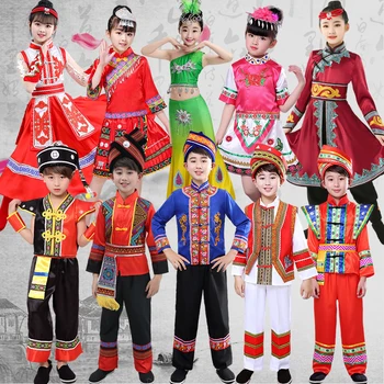 Kineski Tradicionalni Nacionalni Kostim Za Djecu, Dječje Godišnjeg odmora Plesni su Odjeća, Odijela Za Косплея etničkih Manjina