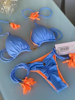 Kit Bikini s po cijeloj površini 2022, Kupaći kostimi Ženski kupaći Kostim Seksi, Bikini od dva Dijela, Trokutasti Povez, Brazilski Bikini, Plaža Odjeća