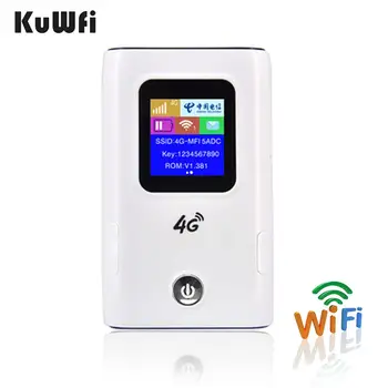 KuWFi 4G WiFi Router 5200 mah Power Bank 4G LTE je Džepni Mobilni WiFi Pristupna Točka Otključavanje FDD/TDD Global Sim kartica Do 10 Korisnika