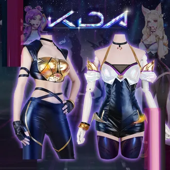 LOL KDA Ahri/Kai'sa cosplay odijelo uniforma perika slušalice rekvizite Pribor za odjeću i Kostime za Halloween za žene cos