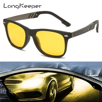 LongKeeper Klasične Polarizirane Sunčane Naočale za Noćni Vid Gospodo Žute Leće anti-glare Za Vožnju Солнцезащитное Staklo Sigurnu Vožnju Okulary Gafas