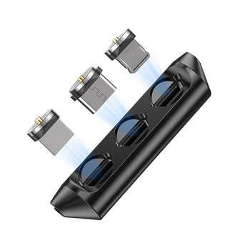 Magnetska Priključni Okvir Prijenosni Spremište Za iPhone Xiaomi Type C Micro USB Kabel Utikač Magnetski Priključak Glava Kontejner Kabelski Priključak Torbica