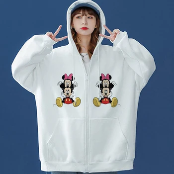 Majica S kapuljačom i po cijeloj površini Disney Mickey Mouse, Monotono Ulica Majica na Munje, Ženska Majica, Jesenski Majica sa Dugim Rukavima, Majica u Stilu Харадзюку