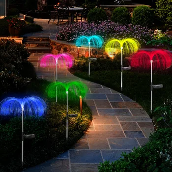Meduza Lampa Solarni Vrtne Svjetiljke Vanjski Vodootporan Svjetlo RGB Boje Promjena Krajolika Svjetlo za Dvorišta Put Svečani Dekor