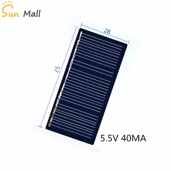 Mini-Poli Solarni panel 5 / 5,5 40 MA za DIY Igračke /Solarni Senzor Travnjak / Solarna svjetiljka 5,5 U