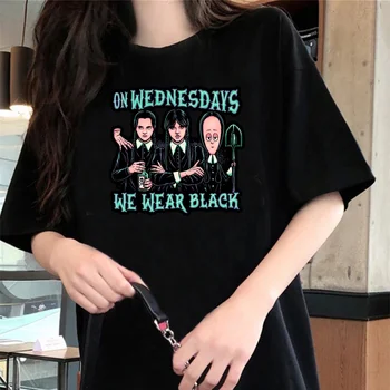 mrzim Sve Okoliš Addams t-shirt ženska Japanski zabavna animacija t-shirt ženska dizajnerske odjeće