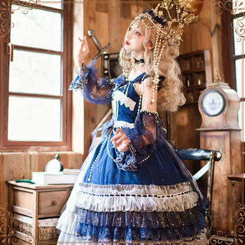 Niskonaponsku ~ Elegantan Klasični Duga haljina Royal Lolita JSK od YLF