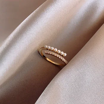 Novi dizajn ins tide prsten нишевое modni pojedinim jednostavno luksuzno kvalitetan osjećaj hladnog vjetra otvaraju prsten na kažiprst za žene