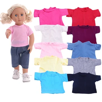 Odjeća za lutke, t-shirt Monotono Za lutke 16-18 centimetara i lutke 43 cm Born Baby Doll i Ненуко, Naša generacija, bebe Reborn, Igračke Za Djevojčice