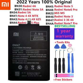 Originalne Zamjenske Baterije Za Xiaomi Redmi Hongmi 4A 5A 3S 3X3 pro 5 Plus Mi5 M5 Note 3 4 5 4X Note 6 Pro 7 Pro Bateria