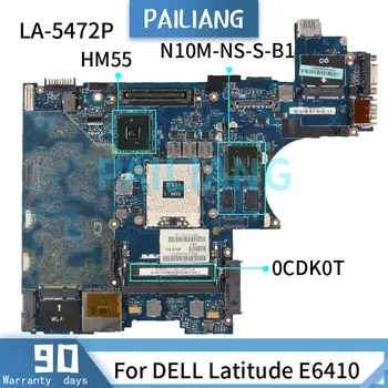 PAILIANG Matična ploča za DELL laptop Latitude E6410 Matična ploča LA-5472P 0CDK0T QM57 N10M-NS-S-B1 DDR3 tesed
