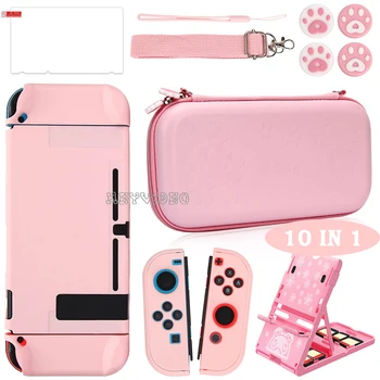 Pink Sakura Torba Za Pohranu Prijenosni Prometni Torbica za Nošenje vrećica za Nintendo Switch/Oled Kit Igre Pribor Staklo-Folija + štapići