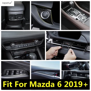 Poklopac Središnje kontrole/Vrata naslon za ruku /Tipka za Podizanje prozora, Crna Mat Maska od Nehrđajućeg Čelika Za Mazda 6 2019-2021