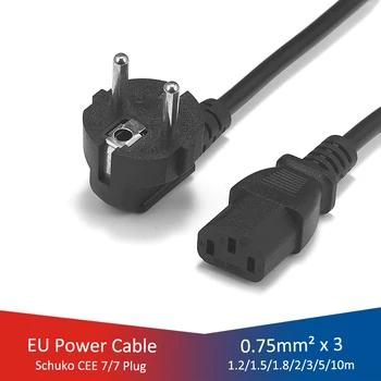 Produžni kabel za Napajanje PC-2 m 5 m 10 m Schuko EU Priključak IEC C13 Kabel za Napajanje za Projektor Za PC Računalo Monitor, Pisač Sony PS4