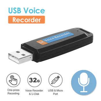 Profesionalni Punjiva U-Disk Prijenosni USB Digitalni Audio Snimač Ručka Podržava TF kartice do 32 GB Diktafon Flash Drive