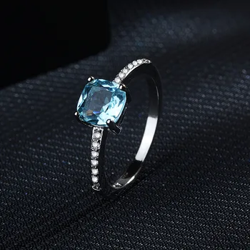 Prsten od 925 Sterling Srebra sa topaz, Angažman, Romantična Dizajn, Vjenčani Prsten Brial za Žene, Klasični Gurmanske Nakit