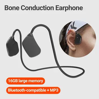 Slušalice s koštane vodljivosti, ne ugrađen u uho, Stereo bežična Bluetooth kompatibilne slušalice, MP3 player sa memorijom za trčanje