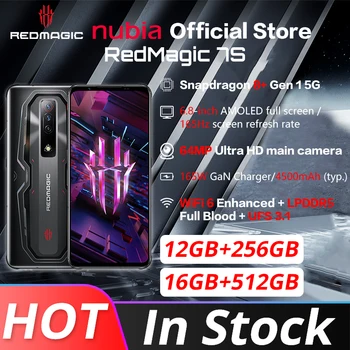 Smartphone Nubia RedMagic 7S 6,8 cm 165Hz AMOLED Snapdragon 8 + Gen 1 Восьмиядерный 64-megapiksela, Trostruki fotoaparat do 120 W Brzo punjenje