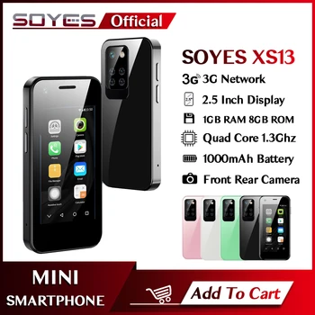 SOYES XS13-Mi 2,5-inčni Android Mobilni telefon 3G WCDMA s dvije SIM kartice, slot za memorijsku karticu, 5-megapikselna kamera, trgovina Google Play, Mini-slatka smartphone
