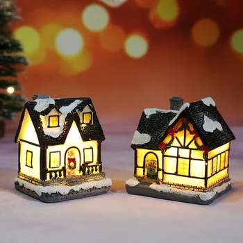 Sretan Božić Led Svjetla Ovjes Viseći Ukrasi Božićno Uređenje Površine Kuće Za Božićne Darove Navidad Noel Nova Godina 2021