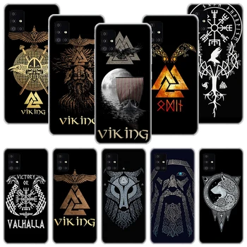 Torbica za telefon Viking Vegvisir Odin u Skandinavskom stilu za Samsung Galaxy A12 A22 A32 A42 A52 A72 A51 A71 5G A31 A41 A21 A02S M12 M21 M31 M30S