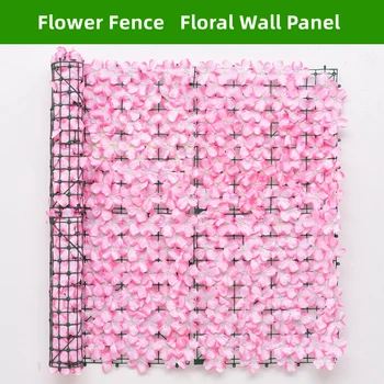 Umjetni Cvijet Zidni Paneli 2x0,5 m Cvjetni Vrt Ograde Cvjetni Ogradu Zidni Paneli za Vjenčanje Pozadine Vrt Balkon Dekor