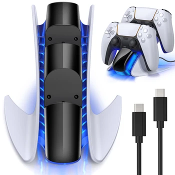 Za PS5 Dual Kontroler USB Punjač Type-C Brzo Punjenje priključne Stanice Za Playstation5 Kontroler Dualsense Gamepad Pribor