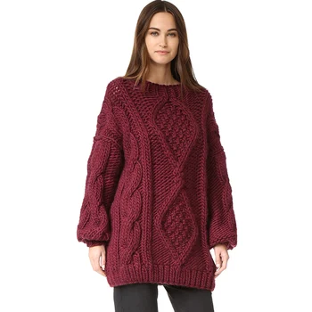 Zimski Debeli topli Dugi pulover u skandinavskom stilu, Džemper, soft Fat ženski džemper ručni rad, kaput Zimski Džemper Velike veličine
